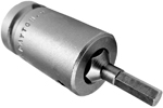 Apex 1/2'' Socket Head (Hex-Allen) Bits With Square Drive Adapters, Metric