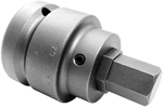 Apex 1'' Socket Head (Hex-Allen) Bits With Square Drive Adapters, Metric