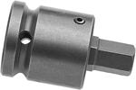 Apex 1/2'' Socket Head (Hex-Allen) Bits With Square Drive Adapters, SAE