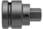 Apex 1'' Socket Head (Hex-Allen) Bits With Square Drive Adapters, SAE