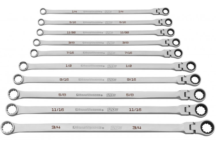 GearWrench 86142 10pc 120XP Universal Spline XL Flex Head GearBox